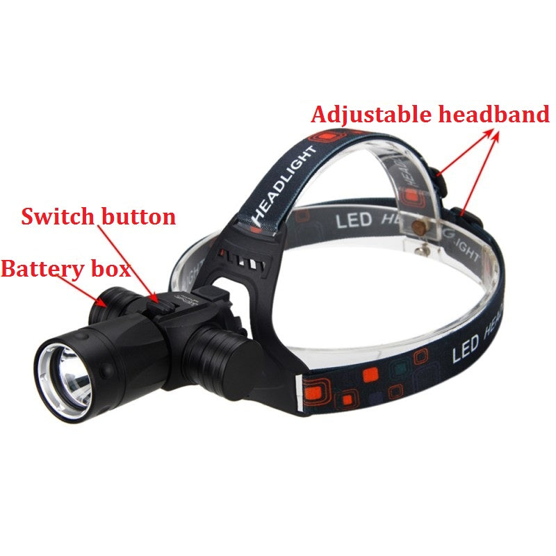 Lampe Frontale de Plongée CREE L2 – Éclairage Puissant Rechargeable