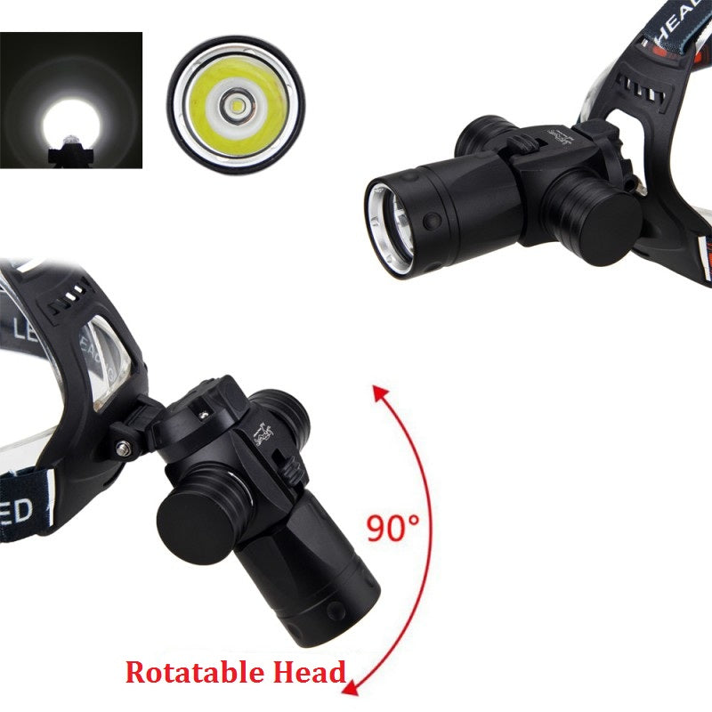 Lampe Frontale de Plongée CREE L2 – Éclairage Puissant Rechargeable